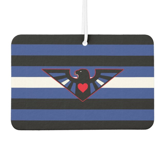 Leather Eagle Pride Flag Car Air Freshener (Front)