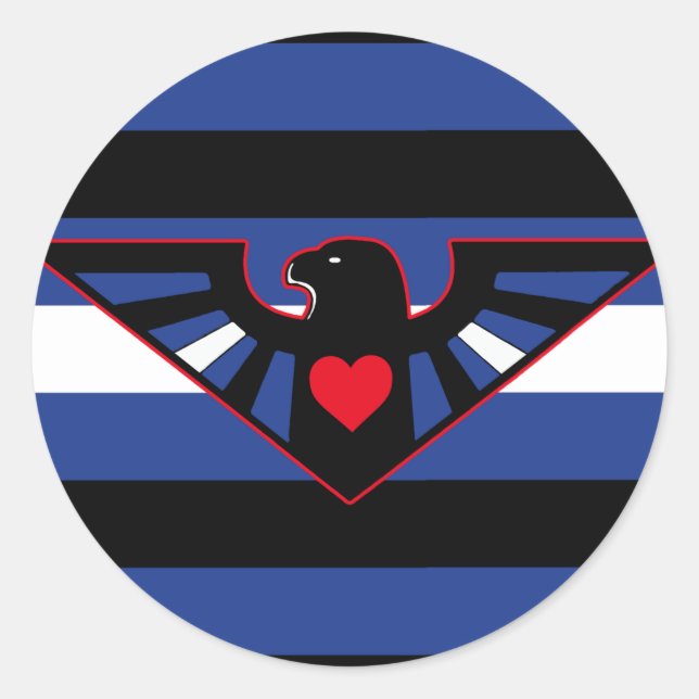Leather Eagle Pride Flag Classic Round Sticker (Front)