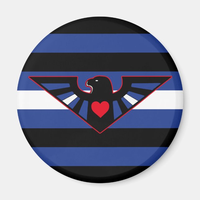 Leather Eagle Pride Flag Magnet (Front)