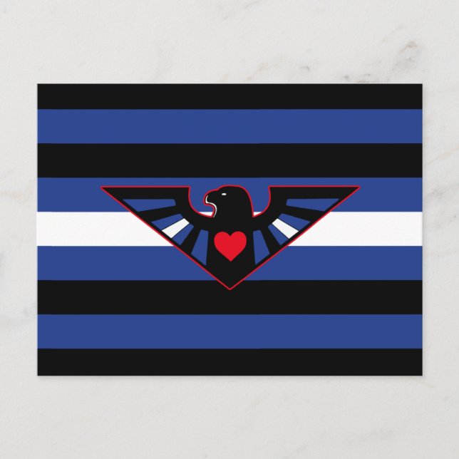 Leather Eagle Pride Flag Postcard (Front)