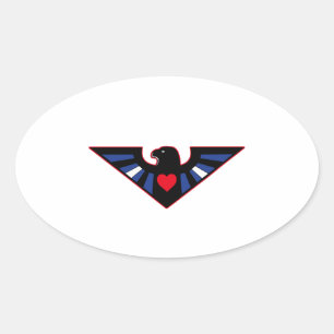 Leather Eagle Pride Oval Sticker