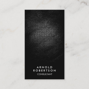Leather Effect Black Consultant Business Card