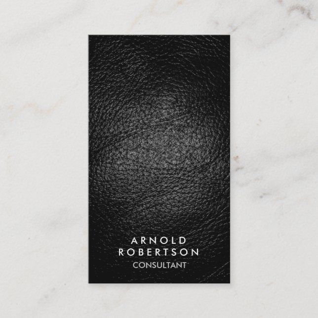 Leather Effect Black Consultant Business Card (Front)
