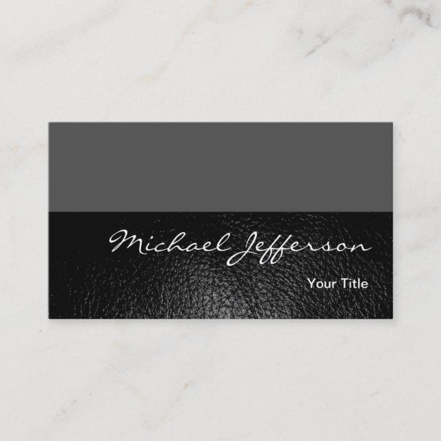 Leather Effect Consultant Engineer Business Card (Front)