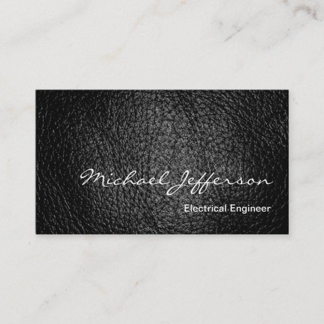 Leather Effect Electrical Engineer Business Card (Front)
