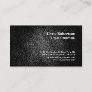 Leather Effect Modern Chic Charming Business Card