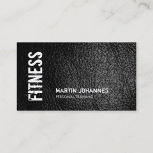 Leather Effect Personal Trainer Business Card