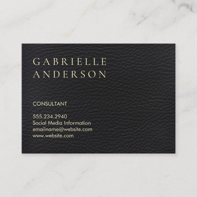 Leather | Executive Business Card (Front)