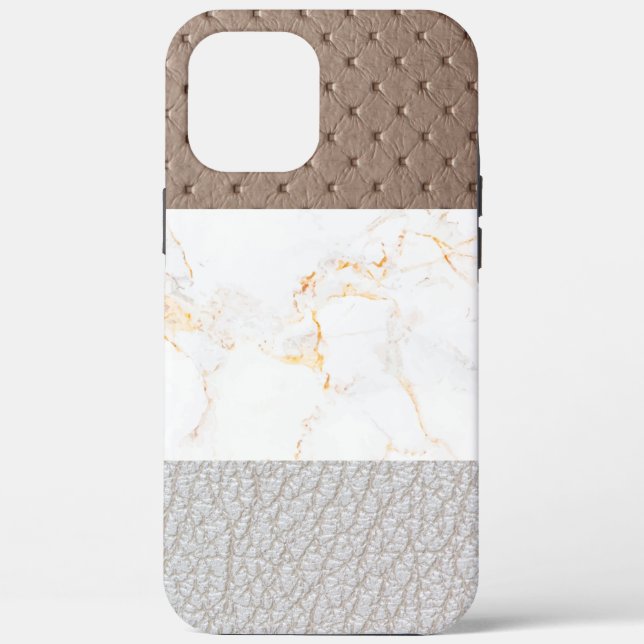 Leather Faux Marble masculine blush leather Case-Mate iPhone Case (Back)