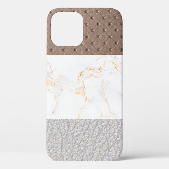  Leather Faux Marble masculine blush leather Case-Mate iPhone Case (Back)