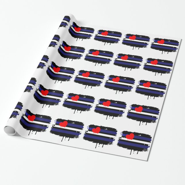 LEATHER FLAG DRIPPING -.png Wrapping Paper (Unrolled)