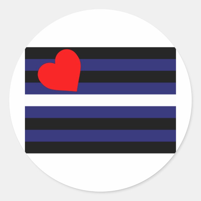 LEATHER FLAG ORIGINAL CLASSIC ROUND STICKER (Front)