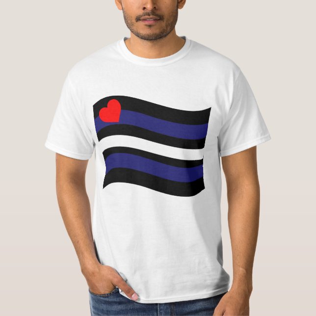 LEATHER FLAG WAVING T-Shirt (Front)