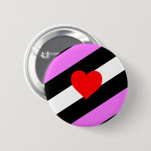 Leather Girl Pride Flag 6 Cm Round Badge
