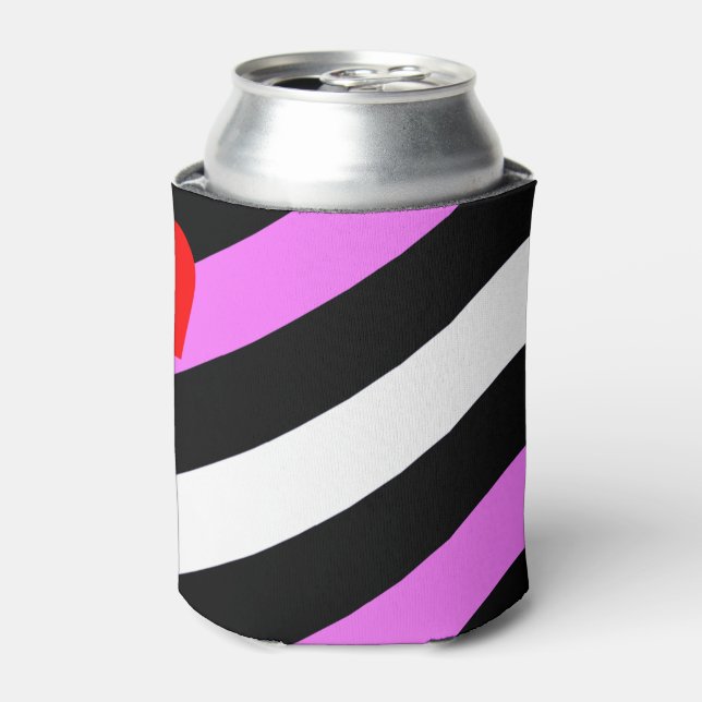 Leather Girl Pride Flag Can Cooler (Can Front)