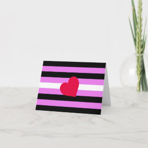 Leather Girl Pride Flag Card