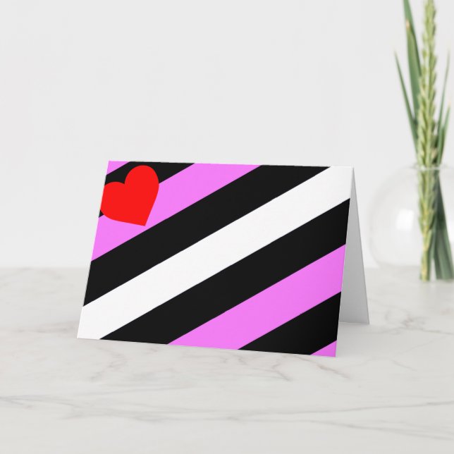 Leather Girl Pride Flag Card (Front)