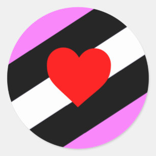 Leather Girl Pride Flag Classic Round Sticker