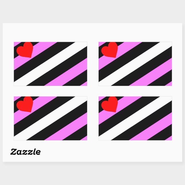 Leather Girl Pride Flag Rectangular Sticker (Sheet)