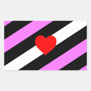 Leather Girl Pride Flag Rectangular Sticker