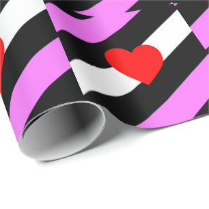 Leather Girl Pride Flag Wrapping Paper