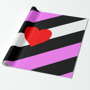 Leather Girl Pride Flag Wrapping Paper