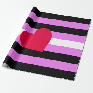 Leather Girl Pride Flag Wrapping Paper