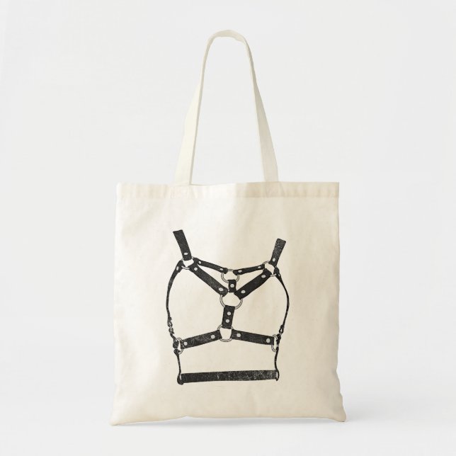 Leather Harness Straps Tote Bag (Front)