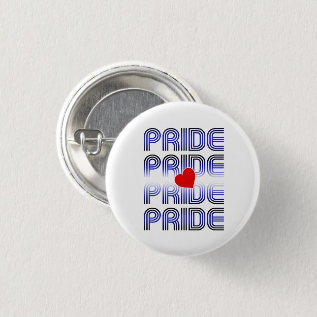 Leather Heart Retro Pattern 3 Cm Round Badge (Front & Back)