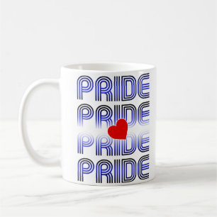 Leather Heart Retro Pattern Coffee Mug