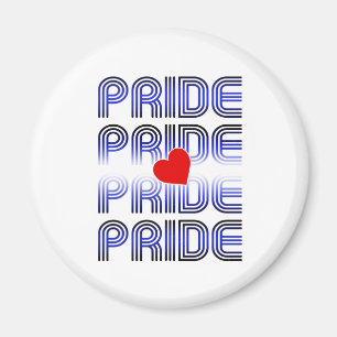 Leather Heart Retro Pattern Magnet