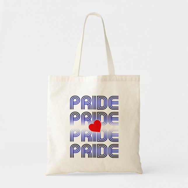 Leather Heart Retro Pattern Tote Bag (Front)
