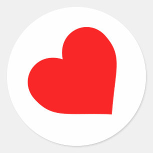 LEATHER HEART SYMBOL CLASSIC ROUND STICKER