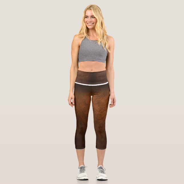 Leather High Waisted Capris (Front)