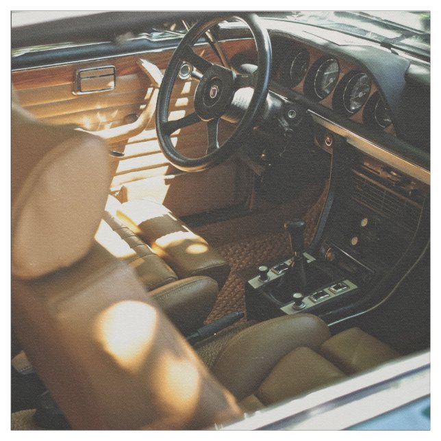 Leather interior of a vintage car fabric (Swatch)