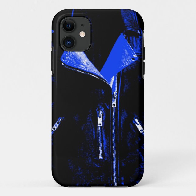 Leather Jacket Blue iPhone 5 case (Back)