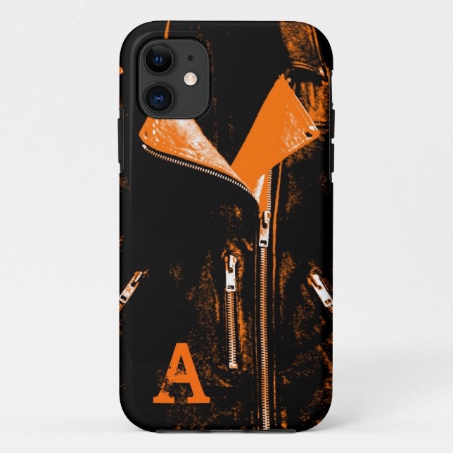 Leather Jacket Orange iPhone 5 case (Back)