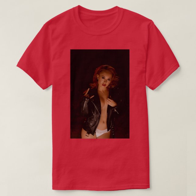 Leather Jacket T-Shirt (Design Front)