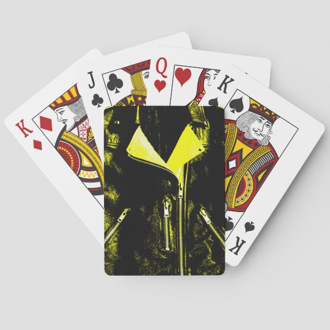 Leather Jacket Yellow playing cards (Back)