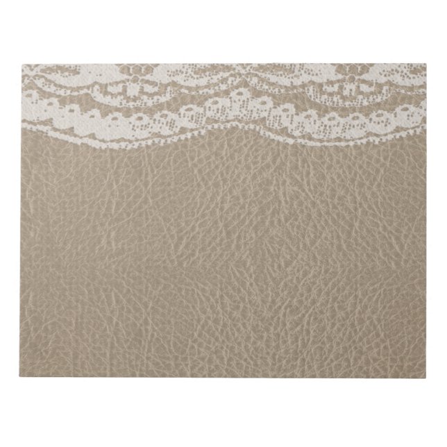 Leather & Lace Wedding Notepad (Front)