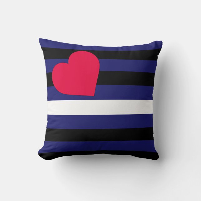 Leather Latex and BDSM Pride Flag Cushion (Front)