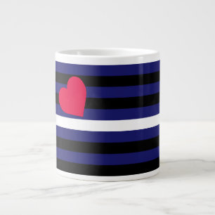 Leather Latex and BDSM Pride Flag Large Coffee Mug