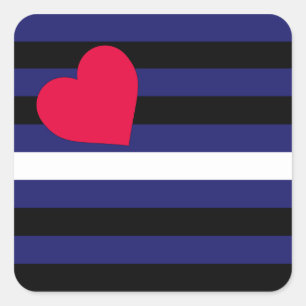 Leather Latex and BDSM Pride Flag Square Sticker