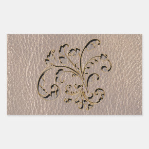 Leather-Look Bouquet 2 Soft Rectangular Sticker