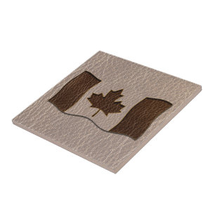 Leather-Look Canada Flag Soft Tile