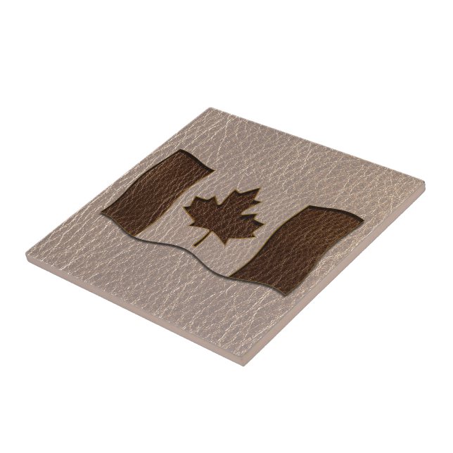 Leather-Look Canada Flag Soft Tile (Side)