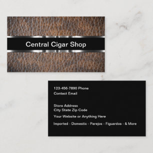 Leather Look Classy Cigar Shop Appointment Card