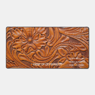 Leather-LOOK desk mat for office/dorm customisable