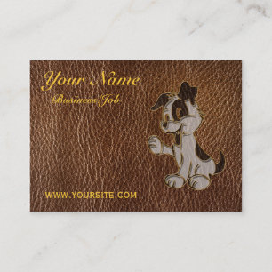 Leather-Look Dog Business Card