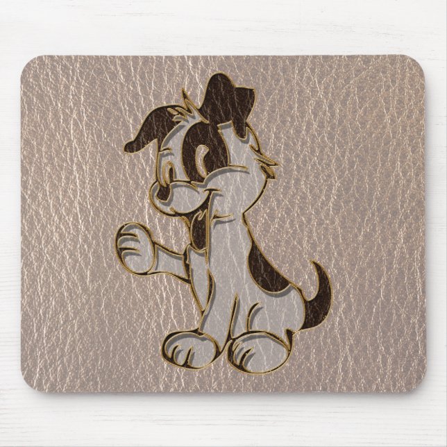 Leather-Look Dog Soft Mouse Pad (Front)